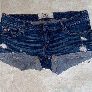 Denim short shorts